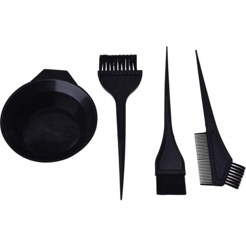 Useful 4Pcs/Set Hair Dye Tint With Hair Brushes and Bowl Combo Hair Tools Fashion Designed Hair Dye