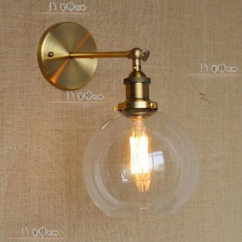 Modern Vintage Loft Metal Wall Light Retro Brass Wall Lamp Country Style E27 Edison Sconce Lamp Fixtures 110V/220V
