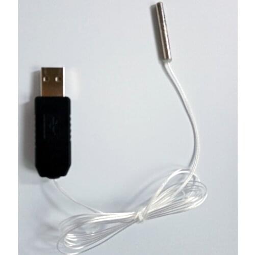 USB Waterproof Temperature Sensor Collector Curve Display PT100/PT1000 Thermal Resistance Probe