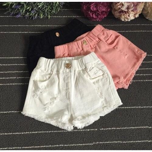 3-8 Years Toddler Girl Shorts Fashion High Quality Ripped Denim Shorts for Girl Kids Pants 2020 Summer Baby Girl Jeans Shorts