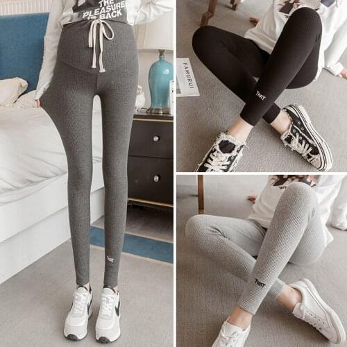 206# Maternity Pants Spring Autumn Support Abdomen Letter Printing Pants Maternity Leggings Maternity Trousers