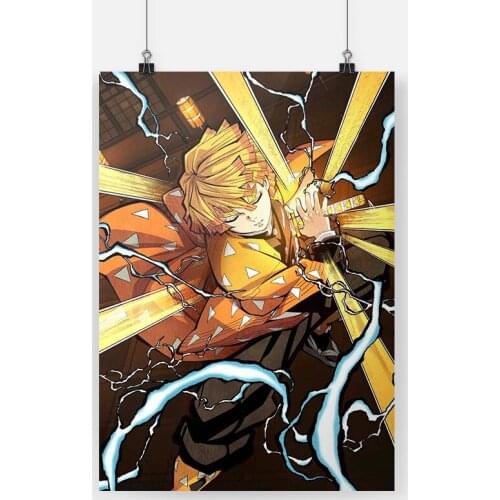 Zenitsu Agatsuma Kimetsu no Yaiba Anime Poster Canvas Painting Wall Art Decor Living Room Bedroom Study Home Decoration Prints