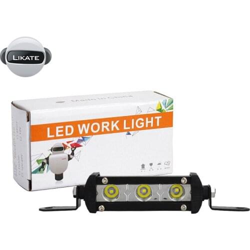 Car LED Work lights 9.45cm Mini 6000lm 9W ATV Mountain bike light Combo external LED BAR 4x4 accessories off road