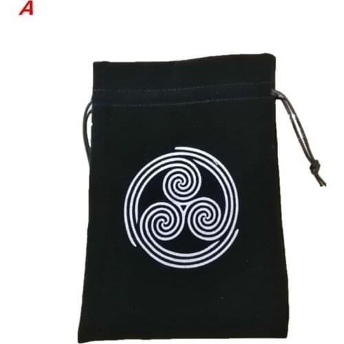 Velvet Pentagram Tarot Oracle Cards Storage Bag Runes Constellation Witch Divination Accessories Jewelry Dice Drawstring Package