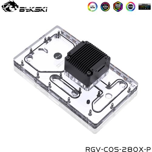 Bykski Distro Plate For Corsair 280Xd ,RGB Water Tank,Reservoir Support AURA Motherboard ,RGV-COS-280X-P