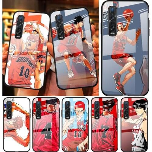 Tempered Glass Cover Cartoon Anime Slam Dunk For OPPO A9 2020 A52 Find X2 Lite Realme 7 7i 6 5 Pro C3 XT Phone Case Shell