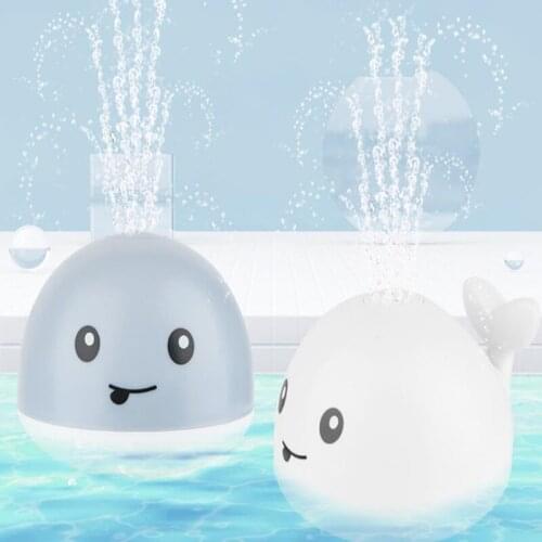 Baby Bath Flashing Light Spray Water Whale Toys Reaction Flashing Baby Bathroom Toys Lamp Bath Toys As Kids Gift