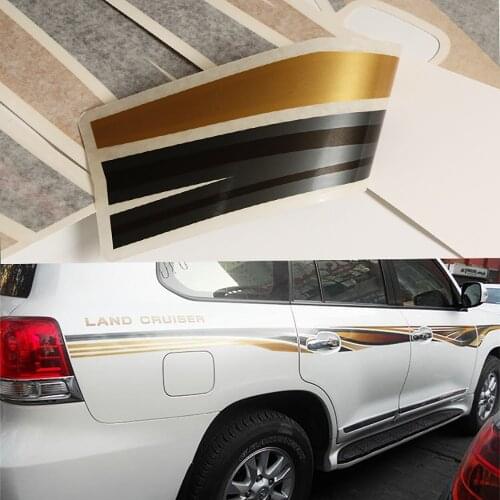 Car Door Side Sticker Body Sports Stickers Vinyl Decal For Toyota Land Cruiser LC200 2008-2015 Auto Accessories