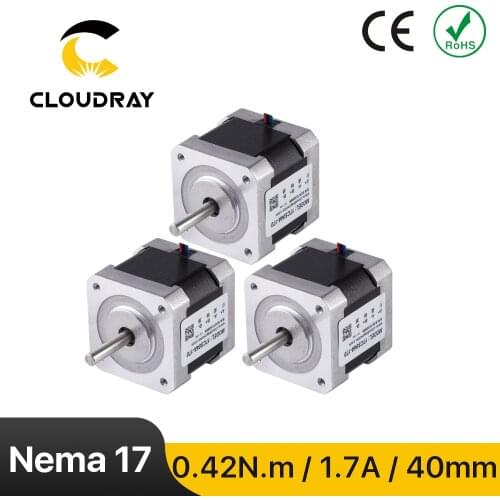 Cloudray Nema 17 Stepper Motor 40mm 42Ncm 1.7A 2 Phase Stepper Motor for CNC 3D Printer Engraving Milling Machine