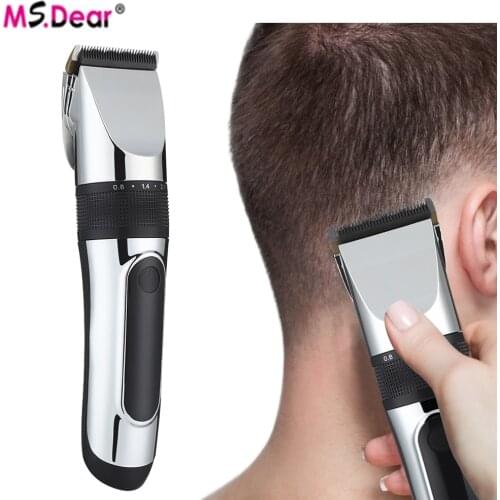 Electric Hair Clipper Rechargeable Hair Trimmer With LCD Display Titanium Ceramic Blade Salon Men Hair Cutting Barber Machine