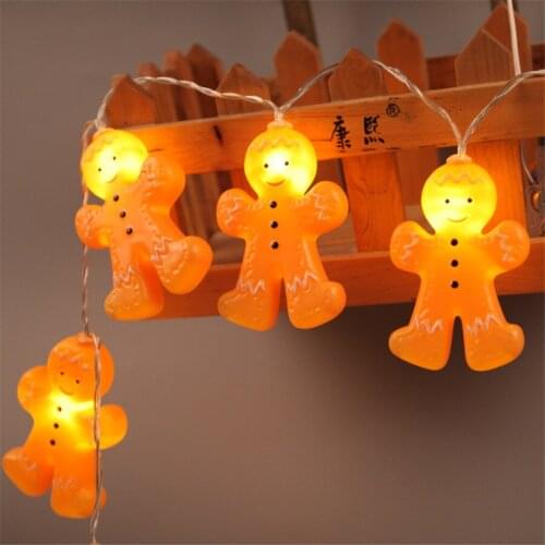 Thrisdar 10 20LED Snowman Fairy Garland LED String Lights Battery Powered Kids Bedroom Christmas Wedding Party Fairy Light
