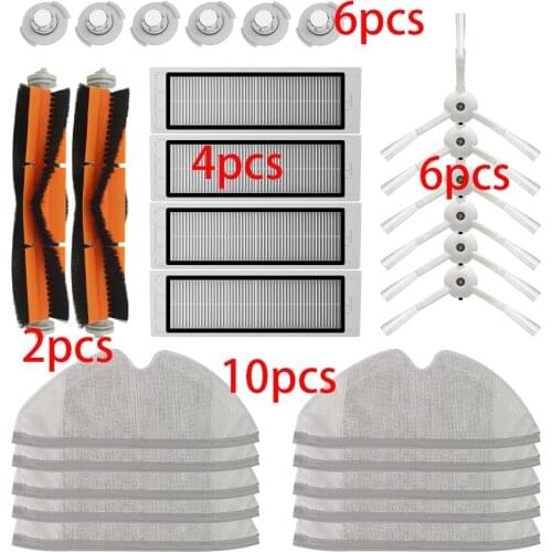 Main Brush Side Brush HEPA Filter Suitable for xiaomi vacuum 2 roborock s50 xiaomi roborock Mi Robot parts filters