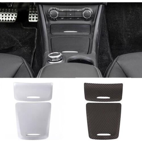 ABS Car Interior Central Control Water Cup Storage Panel Decorative Patch Fit For Mercedes Benz A Class W176 CLA C117 GLA X156