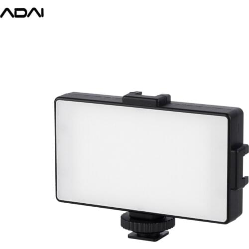 Mini Pocket LED Video Light Photography Fill Light 3200/5600K CRI96 Battery Dual Cold Shoe Mounts for Live Streaming Vlog Photo