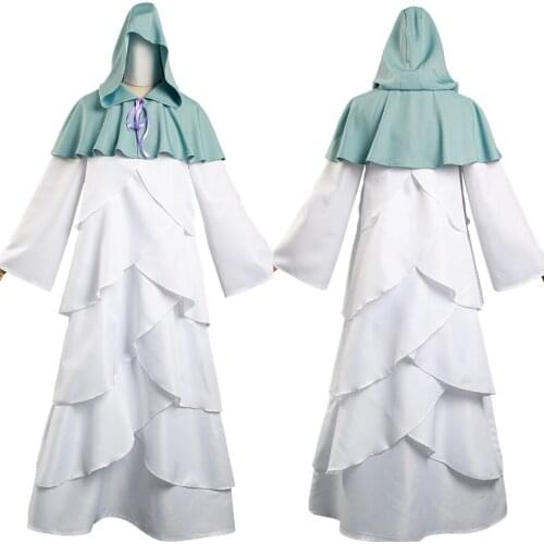 The Promised Neverland Mujika Cosplay Costume Long Robe Cloak Outfits Halloween Carnival Suit