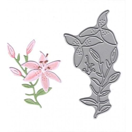 Lily Flower Metal Cutting Dies Stencil for DIY Scrapbooking Paper Cards Making Decorative Crafts Supplies New 2018 Diecut Dies
