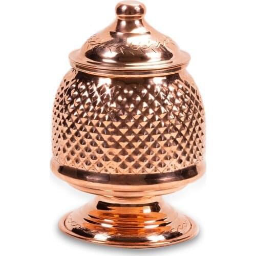 Pyramid Copper Sugar Bowl Cream Bowl Copper Color