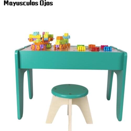 Multifunctional Building Table Childrens Study Table Kindergarten Early Education Toys Game Table And Chairs Wooden Toys