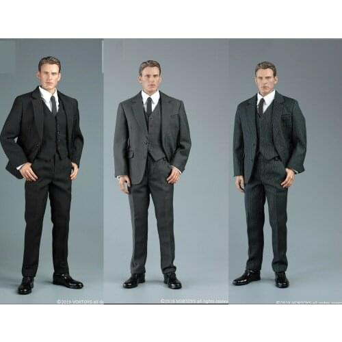 V1015 1/ 6 Scale Male Gentleman Formal Suit Business Three-piece Suit For TBL 12inches Figure