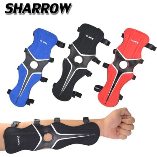 1 Pcs Nylon Archery Arm Guard with Adjustable Straps 4 Strap Safety Protection Equipment Shooting Bow And Arrow Accessories