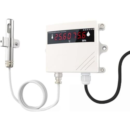 Temperature and Humidity Transmitter Digital Display 0-80℃ RS485 or 4-20mA Industrial Thermohygrometer