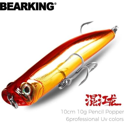 BEARKING professional Hot Fishing lures 10cm 10g toper water pencil poppe bait lure High Quality Hard Baits Good Action Wobblers