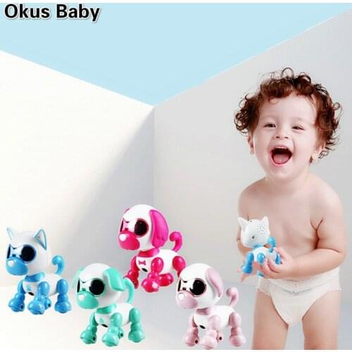 2019 Robot toy dog UInteractive Smart Puppy Robotic Dog LED Eyes Sound Recording Sing Sleep Cute action figure Education