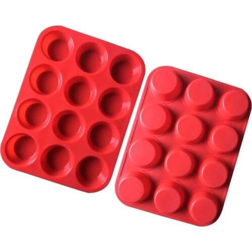 Silicone Molds Cake Tools 12 Even Cup Food Grade High Temperature Resistance DIY Lightweight Baking Accessories Bakery Pastry