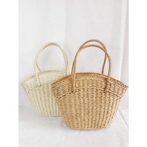 Summer Trendy Straw Bag Women Weave Handmade Handbag Zipper Handbags Large Capacity Straw Weave Totes Shopping shoulder Bags