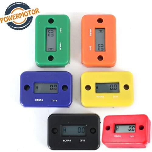 Universal Inductive Digital Hour Meter Waterproof Engine Gauge Hour Meter LCD Display for Bike Motorcycle ATV Boat Off Road Moto