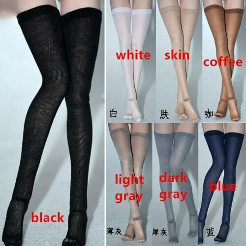 In Stock 1/6 High Socks Stockings Clothes Accessories Model Fit 12'' Female Action Figure Body Toys