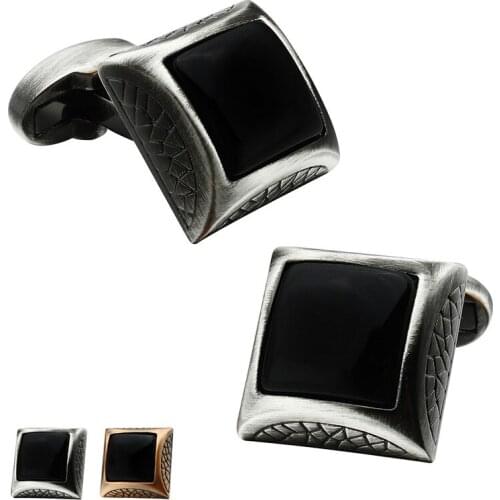 Vintage Jewelry Luxury Stone Cuff links for Business Gift High Quality Antique Cufflinks with Box