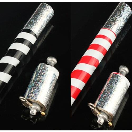 1 Pcs 110CM Metal Appearing Cane Magic Tricks Zebra Red / Black - White Color Catapult Stick Close Up Magic Stage Magician