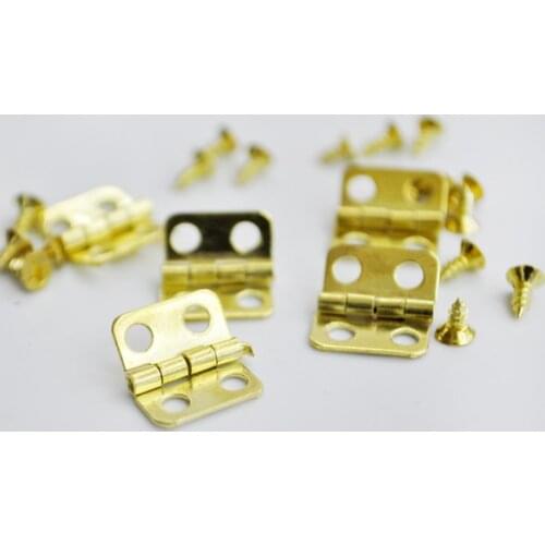 10pcs 8*10mm mini copper hinges DIY Handmade Accessories Woodworking doll House accessories Ingredients Mini Metal Hinge