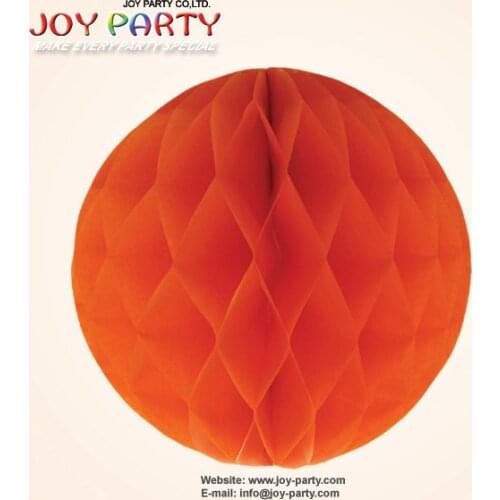 10 pieces per lot Orange color Tissue Paper honeycomb ball Holloween Party Home Garden Hanging Decorations