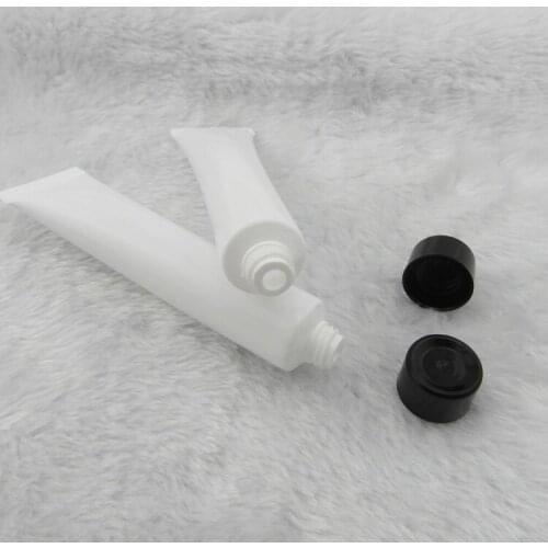 100pcs 30 ml white hose black screw cap BB Cream soft tube, plastic empty Eye 30 ml cream emulsion bottle