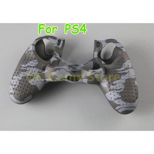 20PCS Water transfer printing Silicone Camo Protective Skin Case For Sony PlayStation 4 PS4 Controller Thumb Grips Joystick Caps