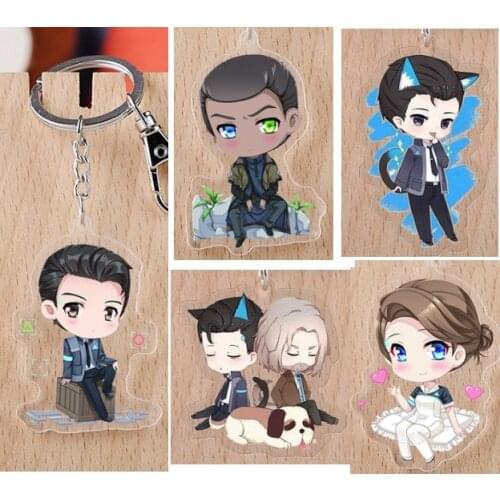 2019 New Arrival Detroit: Become Human Japanese anime figure acrylic mobile phone charms keychain strap keyring