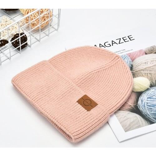 2020 New Knitted Korean Pop Winter Warm Hat For Women Autumn Concise Men Hat Pure Color Girls Sfaddish Wool Beanie Acrylic Caps