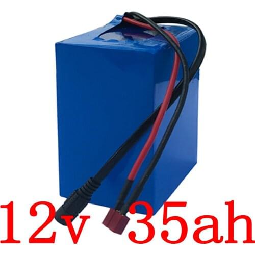 12v battery 12v 35ah electric bike battery 12v 3500mah Lithium ion battery with 30A BMS and 12.6V 5A charger for 250W 350W motor