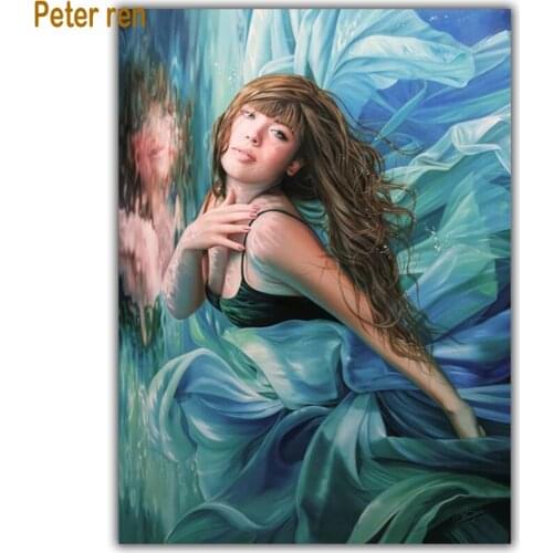 Diy Diamond painting people Mosaic Diamond full Embroidery kit portrait 5d square drill rhinestone pasted painting Ribbon beauty