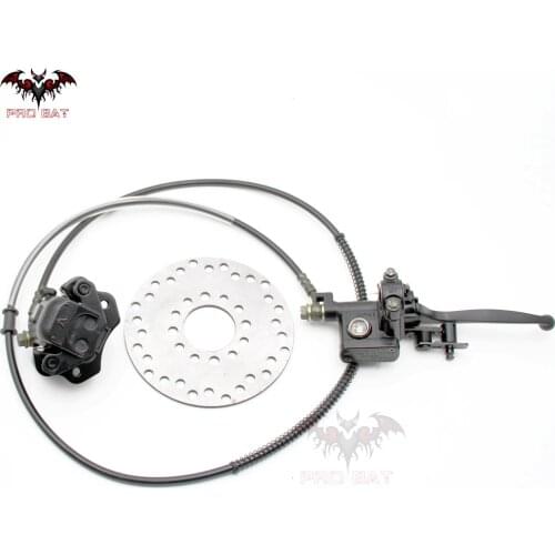 ATV HYDRAULIC BRAKE ASSEMBLY MASTER CYLINDER CALIPER + DISC ROTOR for 50cc 70 110 125 150 200CC Go Kart Quad Bike Buggy PRO BAT