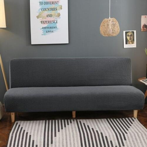 Velvet Thicken Sofa Bed Cover Without Armrest Stretch Elastic Sofa Covers Full Anti-dirty Waterproof Living Room Couch Slipcover