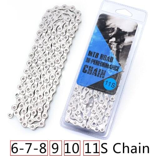 Fast Bicycle Chain 6/7/8 9 10 11 Speed Plating High End Steel Anti-rust Bike Chain For Mountain Road Bike Cycling Supplies