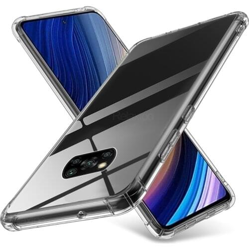 For Xiaomi Poco X3 Pro Case Transparent Shockproof Soft Cover Pocox3 X3Pro Poko Poxo Pocco Pocophone Little X 3 TPU Frame Coque