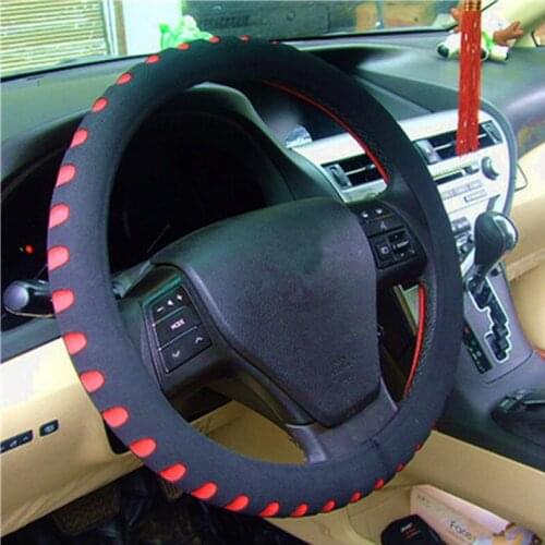 Car Steering Wheel Cover Anti-slip Cover Carbon Brazing Dimensional Sports Style 19cm Radius EVA Automotive Refit Accessories