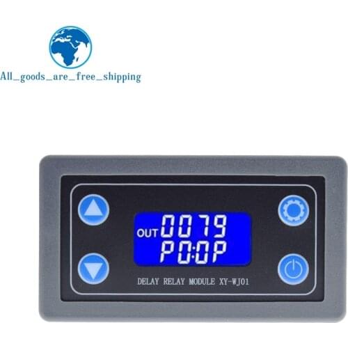 DC12V LED Digital Time Delay Relay Module Programmable Timer Relay Control Switch Timing Trigger Cycle with Case for Indoor