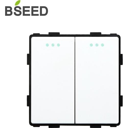 BSEED DIY Parts White Plastic Materials EU standard Function Key For EU Wall Switch 1 Gang 2 Gang3 Gang