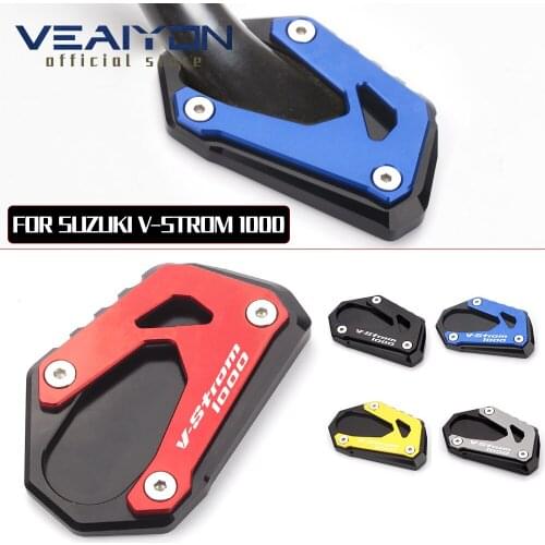 For Suzuki V-Strom Vstrom 1000 1000XT 2014 - 2019 motorcycle accessories Kickstand Foot Side Stand Extension Pad Support Plate