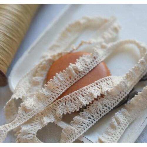 5 Meters 1cm Width Antique Style Crochet Bridal Wedding Elastic Cotton Lace Trim Craft Edging Wedding Sewing wholesale